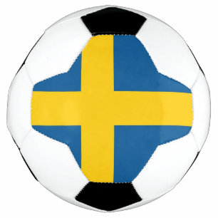 Bola de Futebol Patriótica com Bandeira de Suecia