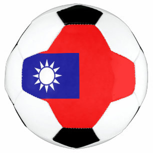 Bola de Futebol Patriótica com Bandeira de Taiwan