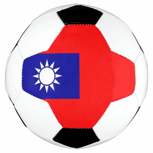 Bola de Futebol Patriótica com Bandeira de Taiwan (Frente)