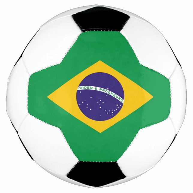 Bola de Futebol Patriótica com Bandeira do Brasil (Frente)