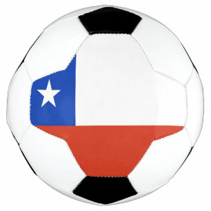 Bola de Futebol Patriótica com Bandeira do Chile