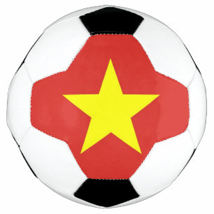 Bola de Futebol Patriótica com Bandeira do Vietnã