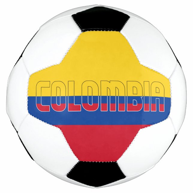 Bola De Futebol Patriótico Adorável com Bandeira da Colômbia (Frente)