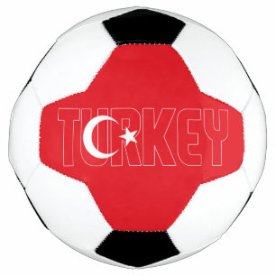 Bola De Futebol Patriótico Adorável com Bandeira da Turquia