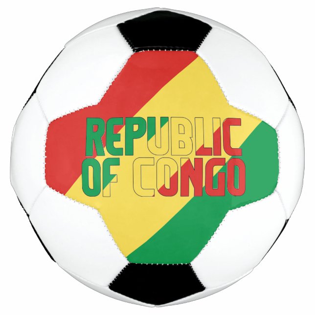 Bola De Futebol Patriótico Adorável da Bandeira do Congo (Frente)