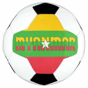Bola De Futebol Patriótico Adorável de Bandeira de Mianmar