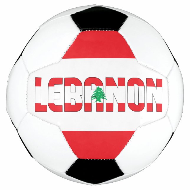 Bola De Futebol Patriótico Adorável do Bandeira do Líbano (Frente)