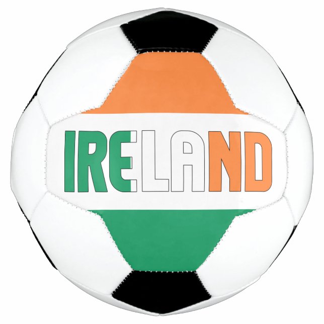 Bola De Futebol Patriótico de Bandeira da Irlanda  (Frente)