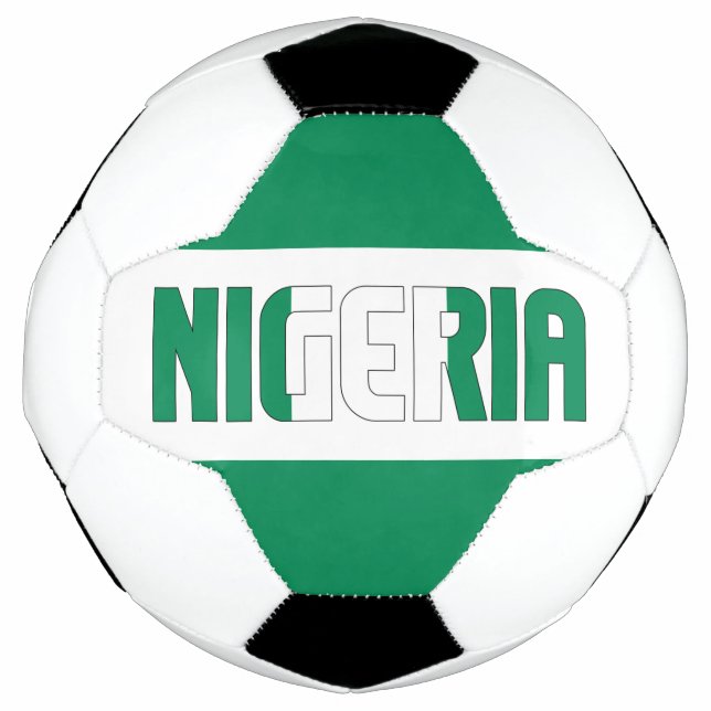 Bola De Futebol Patriótico de Bandeira da Nigéria (Frente)