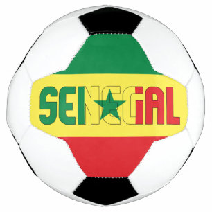 Bola De Futebol Patriótico de Bandeira do Senegal