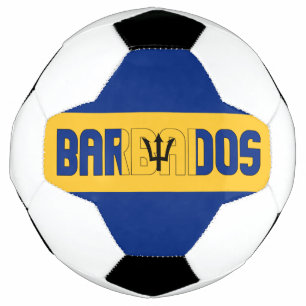 Bola De Futebol Patriótico do Barbados Flag Bicolor