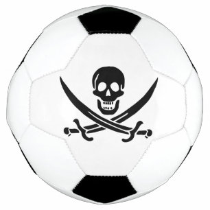 Bola De Futebol Pavilha de Sinalizador Pirata com Espadas Cruzadas