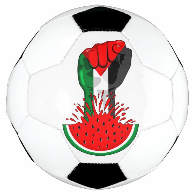 Bola De Futebol Pé de resistência da Palestina em Watermelon (Frente)
