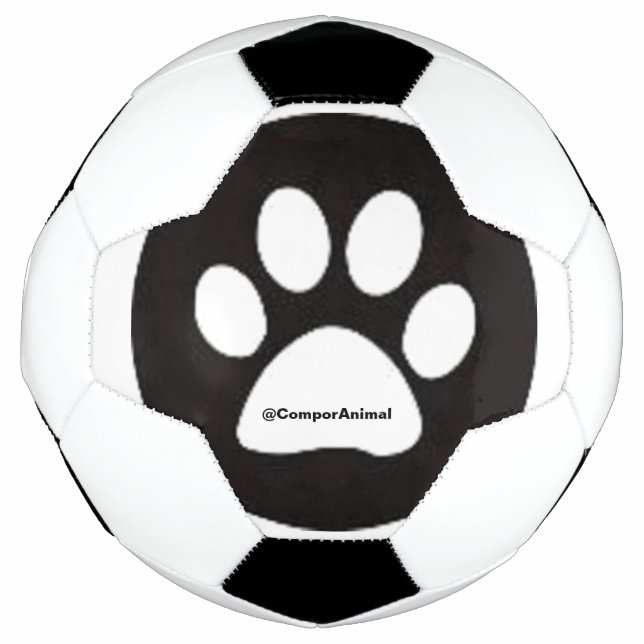 Bola De Futebol Pegada de animal (Frente)