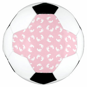 Bola De Futebol Pegadas de Bebê, Pé de Bebês, Passos, Menina Rosa