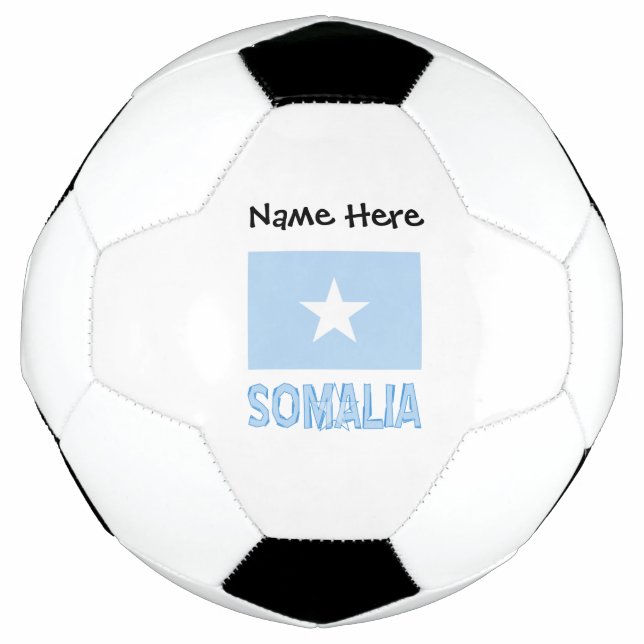 Bola De Futebol Personalização Negra do Sinalizador Somali da Somá (Frente)