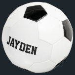 Bola de futebol personalizada com nome para crianç<br><div class="desc">Bola de futebol personalizada com nome para crianças. Ideia de presente de aniversário fofo para meninos e meninas que amam jogar futebol. Design de tipografia esportiva. Adicione seu próprio nome, citação ou monograma. Faça seu próprio favor divertido para uma festa de aniversário infantil. Também é bom como presente de agradecimento...</div>