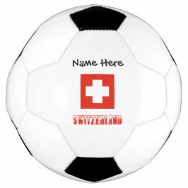 Bola De Futebol Personalizado Suíça e Bandeira Suíça