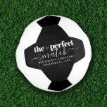 Bola De Futebol Personalizar Casal de Amor Correspondente Preto Br<br><div class="desc">A bola personalizada de futebol "The Perfect Match" para recém-casados, namorado, namorada, parceiro, casamento, chá de panela ou noivado de um casal de jogo de futebol apresenta um design de letra elegante e de texto moderno, nomes impressos por medida e data especial em preto e branco com um pequeno coração...</div>