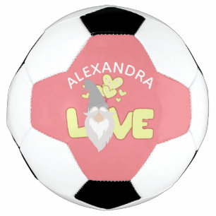 Bola De Futebol Personalizar O Amor Coração Amarelo E Cinza