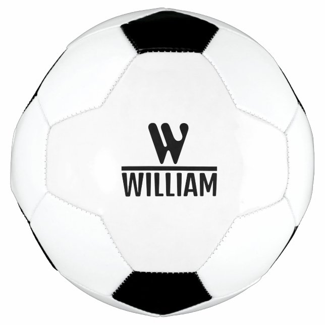 Bola De Futebol Personalize Monogram Name (Frente)