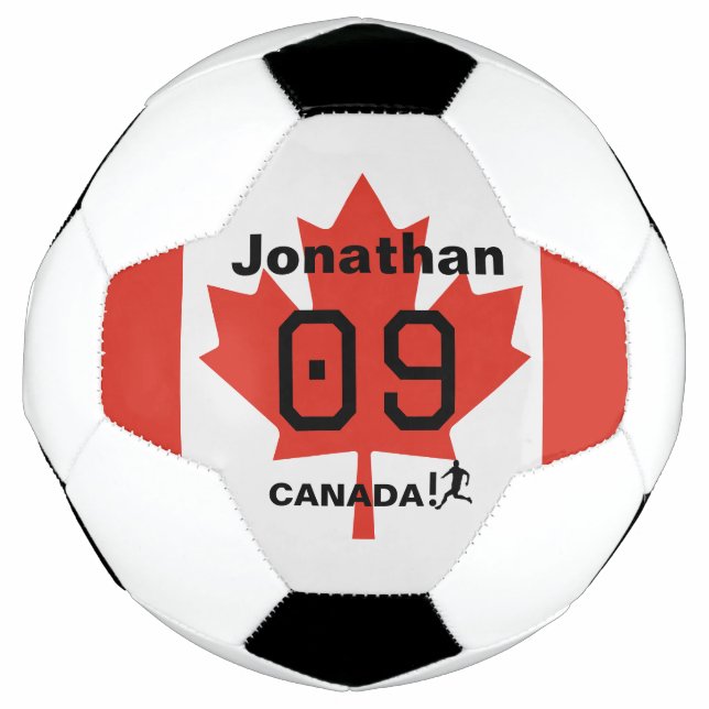 Bola De Futebol Personalized Canada Maple Leaf Soccer Gift (Frente)