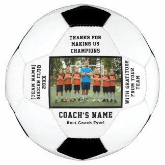 Bola De Futebol Personalized Football Team Coach with Photo Text