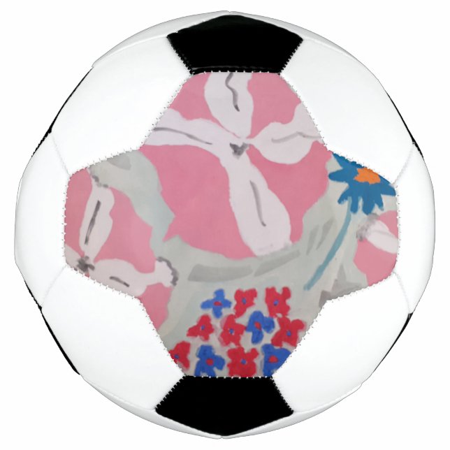 Bola De Futebol Petunias e Flores de Verão (Frente)