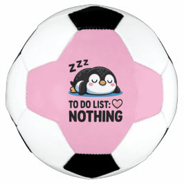 Bola De Futebol pinguim fofo dormindo, lista de tarefas nada