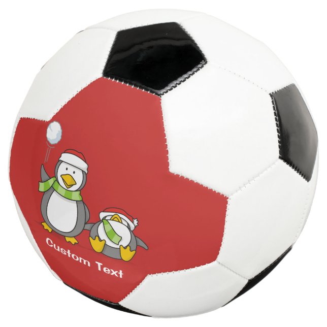 Bola De Futebol Pinguins de neve de Natal (Três quartos)