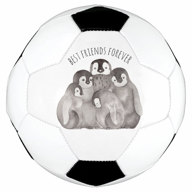Bola De Futebol Pinguins Imperadores de Melhores Amigos (Frente)