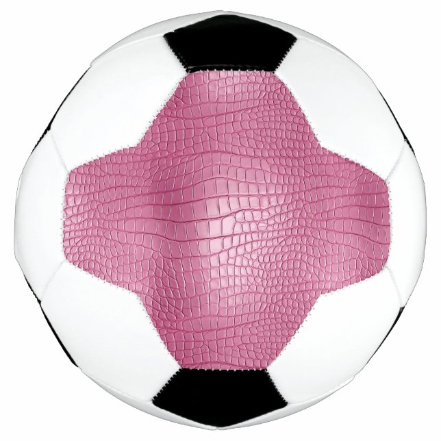 Bola De Futebol Pink Faux Alligator Animal