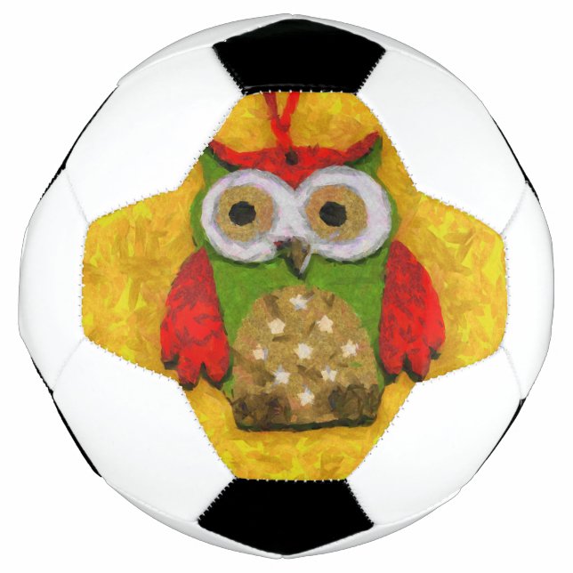 Bola De Futebol Pintura de coruja (Frente)