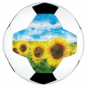 Bola De Futebol Pintura de girassóis