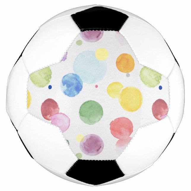 Bola De Futebol Pontos de Aquarela 1 (Frente)