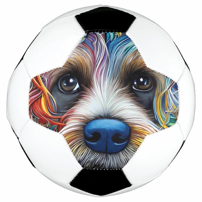Bola De Futebol Pop Art Terrier bonito (Frente)