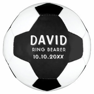 Bola De Futebol Porta-anel Personalizado Nome Data do Casamento Le