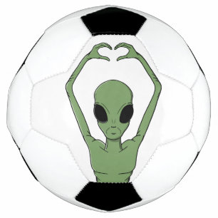 Bola De Futebol Pose do Coração Alien