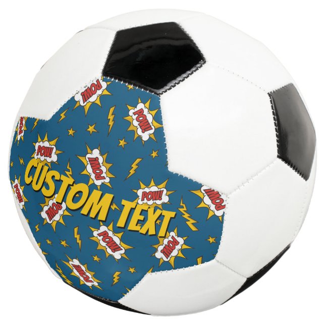 Bola De Futebol Pow Comic Sound Effect Pattern (Três quartos)