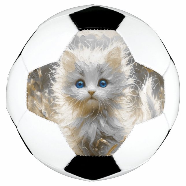 Bola De Futebol Precioso White Kitten (Frente)