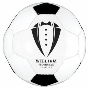 Bola De Futebol Presente do Padrinho de casamento de Tuxedo preto
