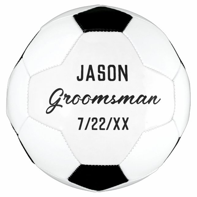 Bola De Futebol Presente para Padrinhos com Texto Personalizado Fa (Frente)