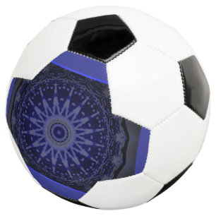 Bola de Futebol Preta Branca e Roxa