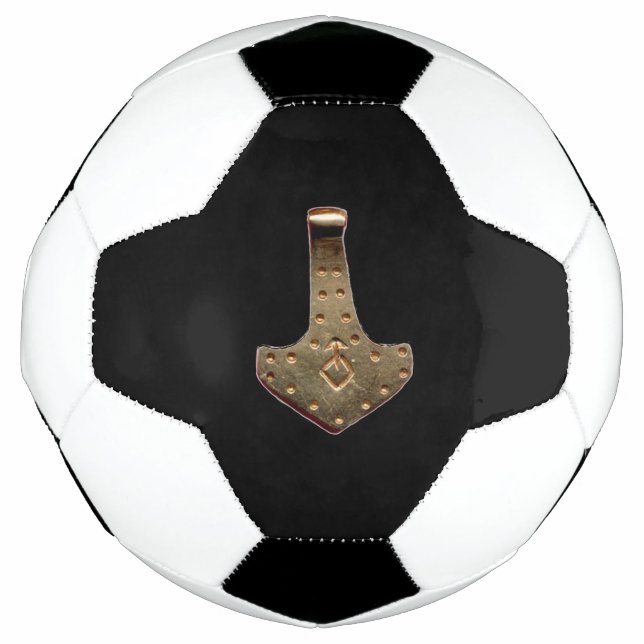 bola de futebol preto Thor Hammer Dourada (Frente)