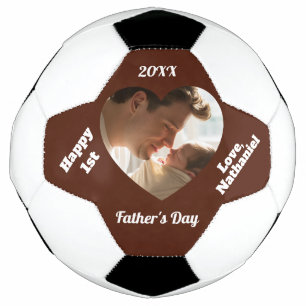 Bola De Futebol Primeiro Dia dos Pais Coração Moldado Futebol