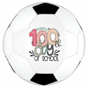 Bola De Futebol Professor Divertido & Presente Escolar de 100º Dia