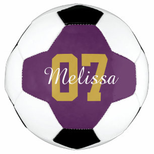 Bola de Futebol Púrpura e Custa Personalizada
