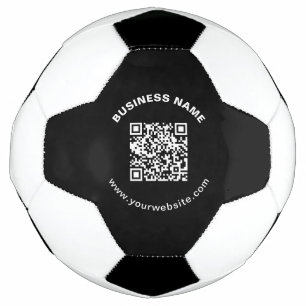 Bola De Futebol qr de acesso instantâneo scaneável, preto minimali