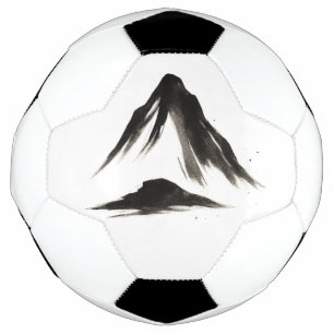 Bola De Futebol Quiet Mountain - Paisagem de pincel-tinta no futeb