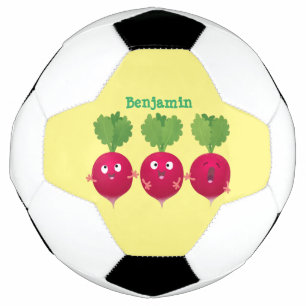 Bola De Futebol Rabanetes cúbicos cantando legumes trio